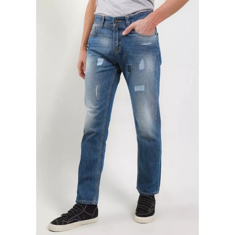 CFL067DX CELANA PANJANG LOIS ORIGINAL PRIA SLIMFIT RIPPEd SOBEK