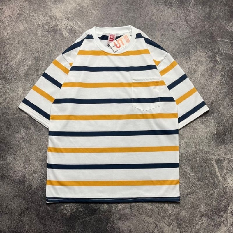 Kaos Dewasa Oversized Salur UNIQLO Kualitas Premium