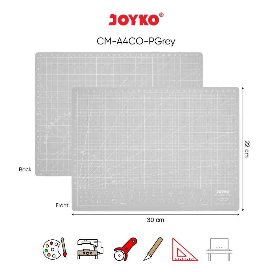 

Joyko Cutting Mat CM-A4CO / Cutting Mat Ukuran A4 Pastel Color / Alas Potong