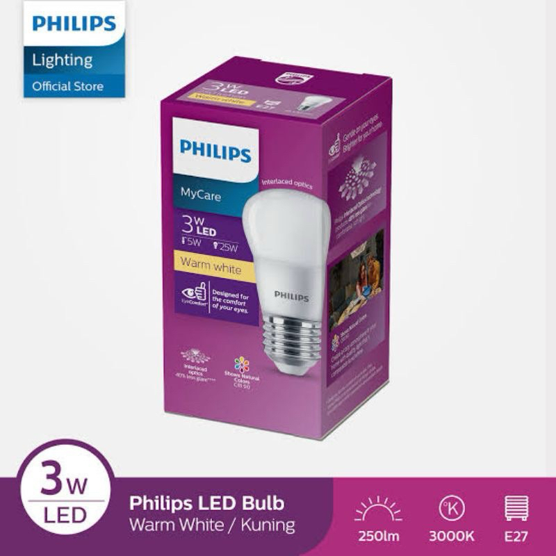 LAMPU PHILIPS LED 3watt (WARM WHITE)