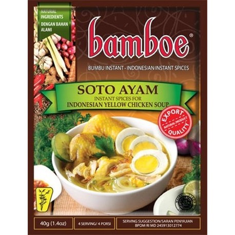 

Bamboe Soto Ayam 40gr Bumbu Masak Instan