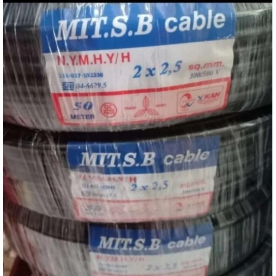 Mitsuba Kabel Listrik NYYHY 2x2,5 50Meter