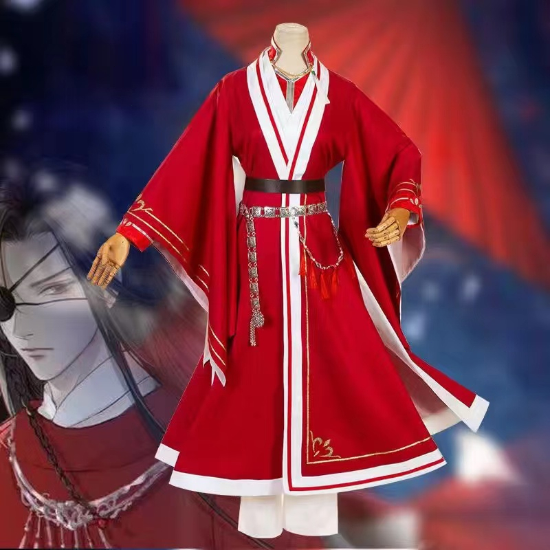 Tian Guan Ci Fu Cosplay Costumes Hua Cheng Cosplay San Lang Red Sets Hua Cheng Wigs Party Costumes H