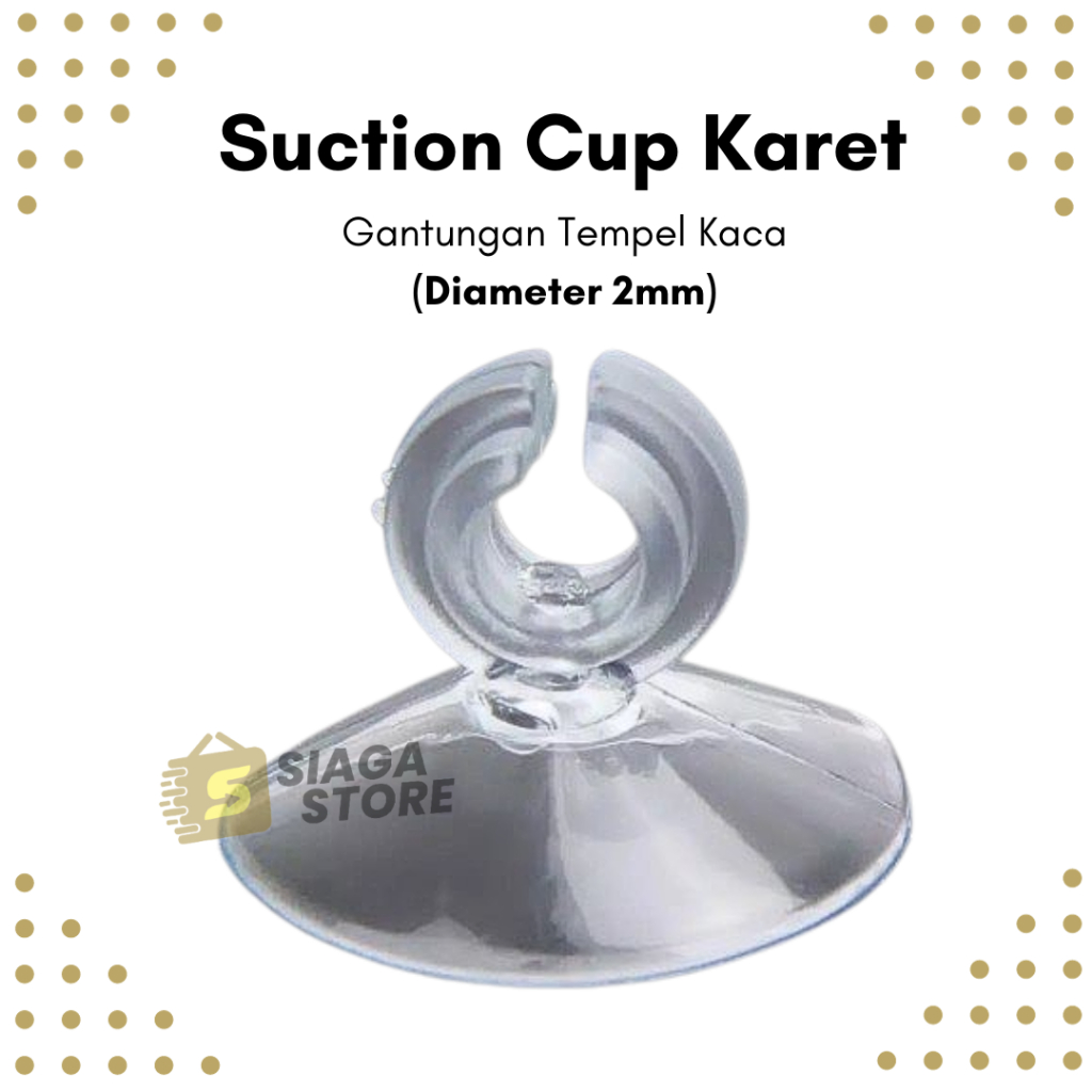 Suction Cup Gantungan Tempel Kaca Karet Serbaguna