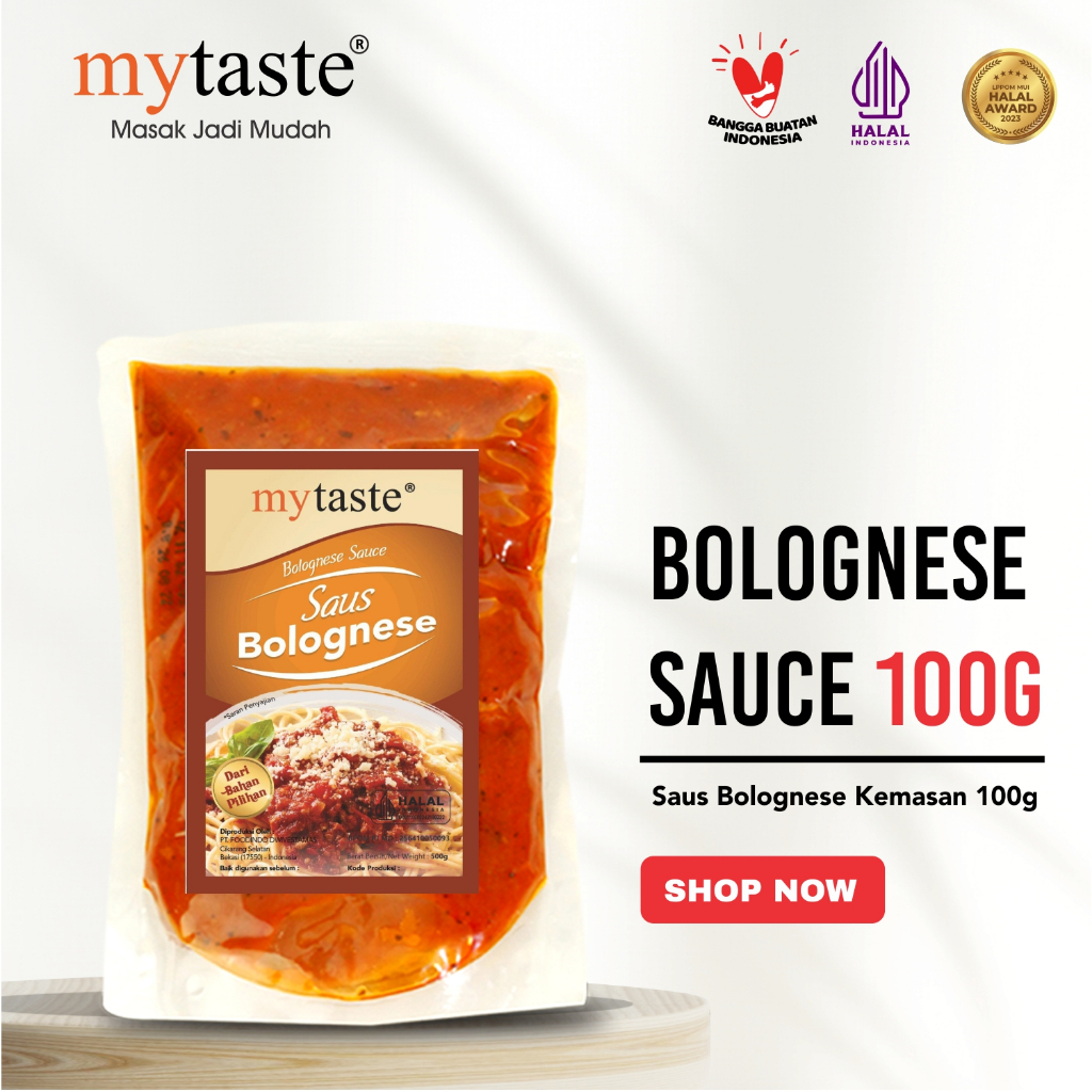

MY TASTE Bolognaise Sauce - Saus spagetthi kemasan 100 Gram / bolognese sauce / spaghetti