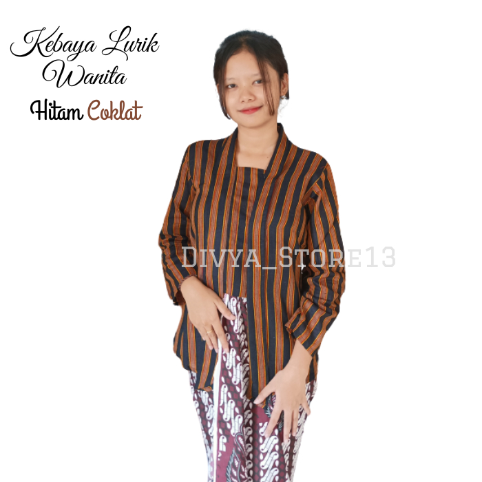 Baju Kebaya Adat Jawa Lurik Wanita Sorjan Lurik Wanita Baju Lurik Kebaya Wanita