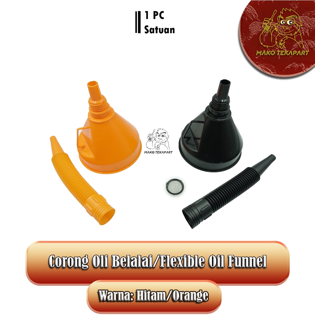Corong Oli Flexible/Belalai motor mobil [Warna Random]