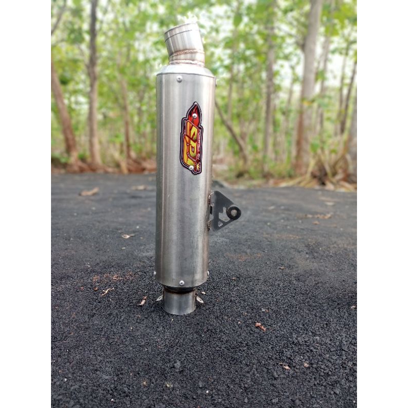 slincer knalpot racing srj racing 354 bulat jenong 30 cm inlet 50 mm ngebas adem padet bukan d.o.s o