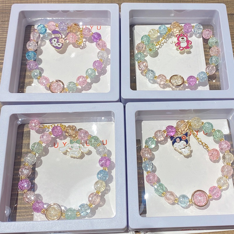 COD Gelang Manik-Manik Motif Kartun / Gelang Anak-anak Manik-manik Kristal Karakter Kartun Lucu-YY