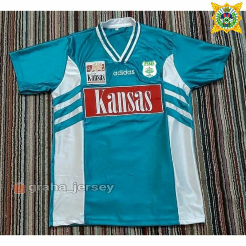 Jersey PSMS Medan RETRO 1997 Bahan PARAGON Full BORDIR Liga Kansas Hijau Tosca
