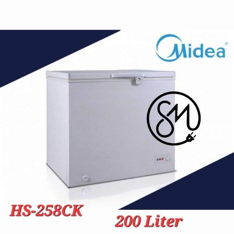 Chest Freezer Box Midea HS-258CK 200 Liter HS258CK HS 258 CK