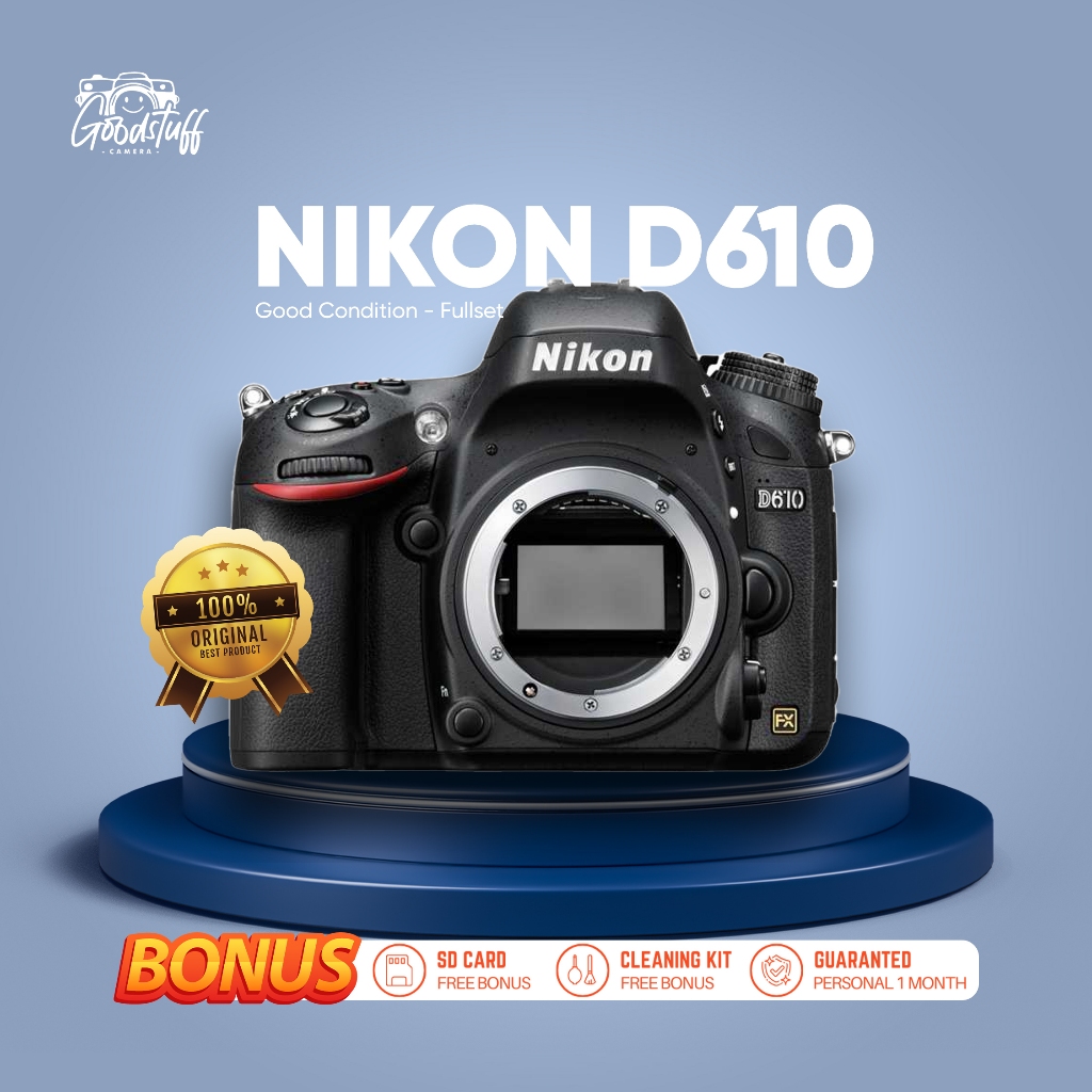 KAMERA NIKON D610 BODY ONLY FULLFRAME SECOND LIKE NEW GARANSI TERJAMIN