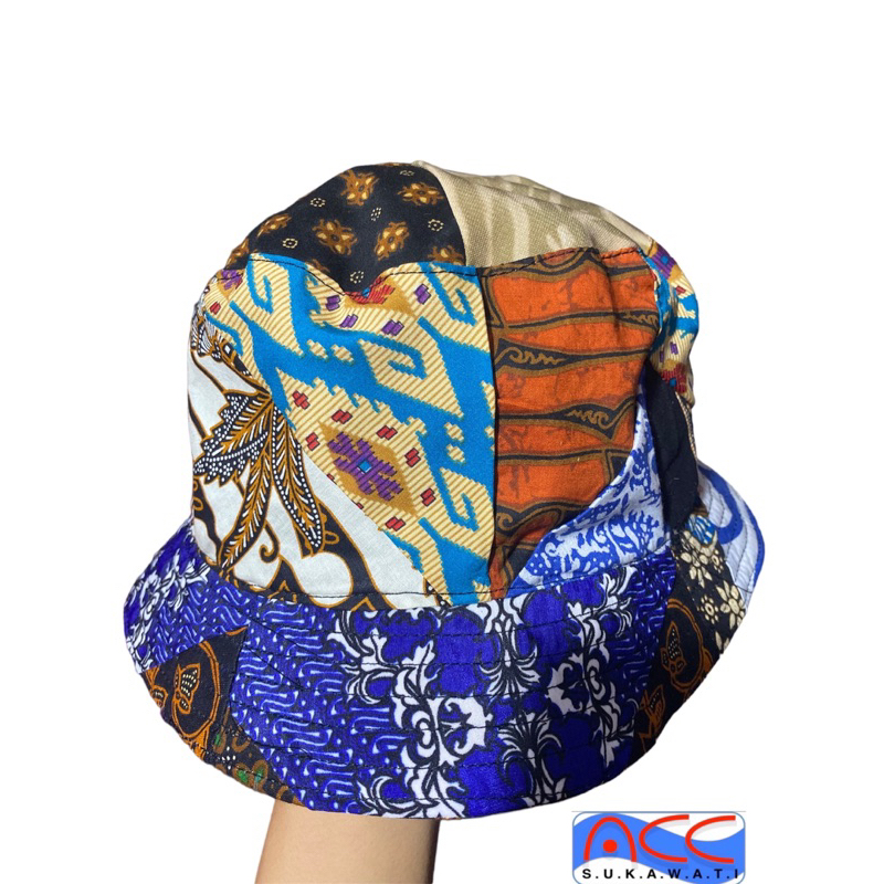 Topi Bucket Hats Batik Perca