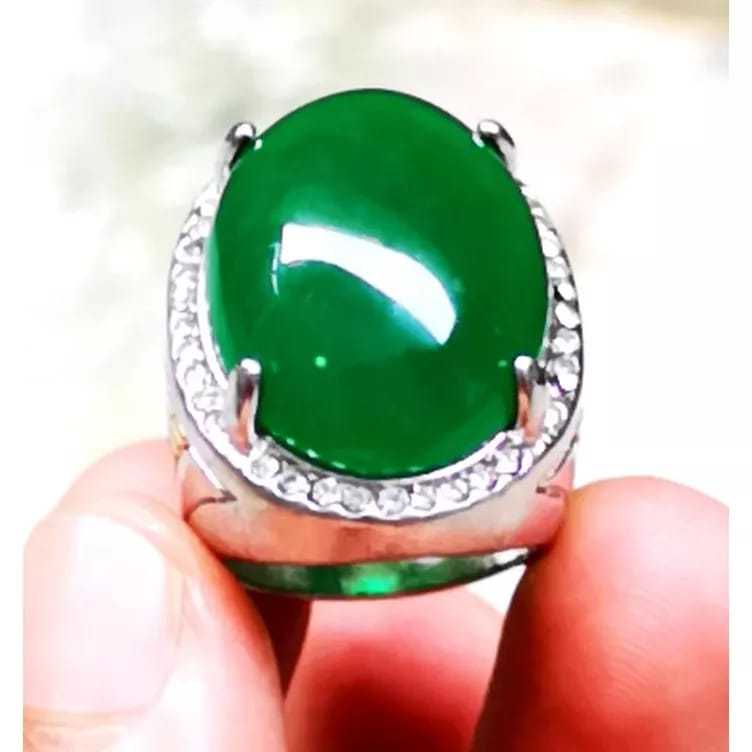 Batu Cincin Pria Bacan Doko Asli super jumbo Super mewah Crystal HQ TERMURAH