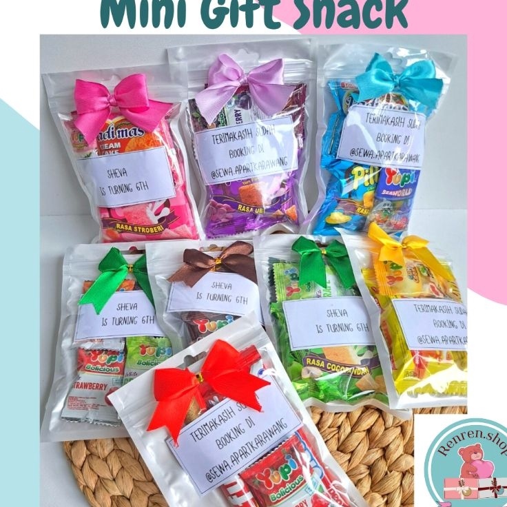 

Paket 10 pcs - Mini gift snack hampers snack murah (WARNA RANDOM)