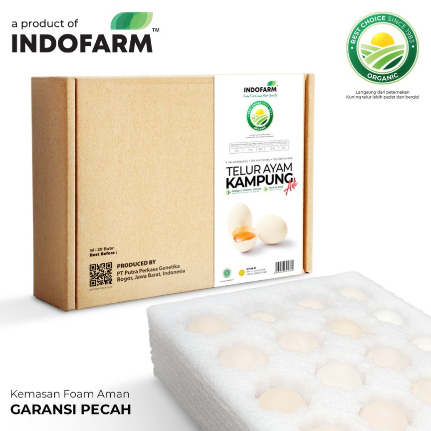 

✅Swip up!!! Telur Ayam Kampung Asli (Omega) isi 20 butir - INDOFARM ™/
