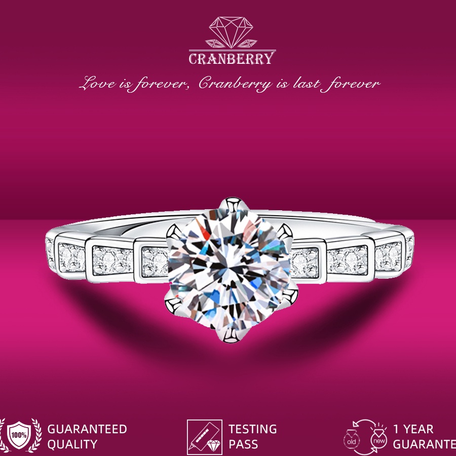 FKSV3614 Terlaku.../ Cincin Couple Pasangan Berlian Imitasi Lamaran Ring Meningkat Dengan Mantap Rin