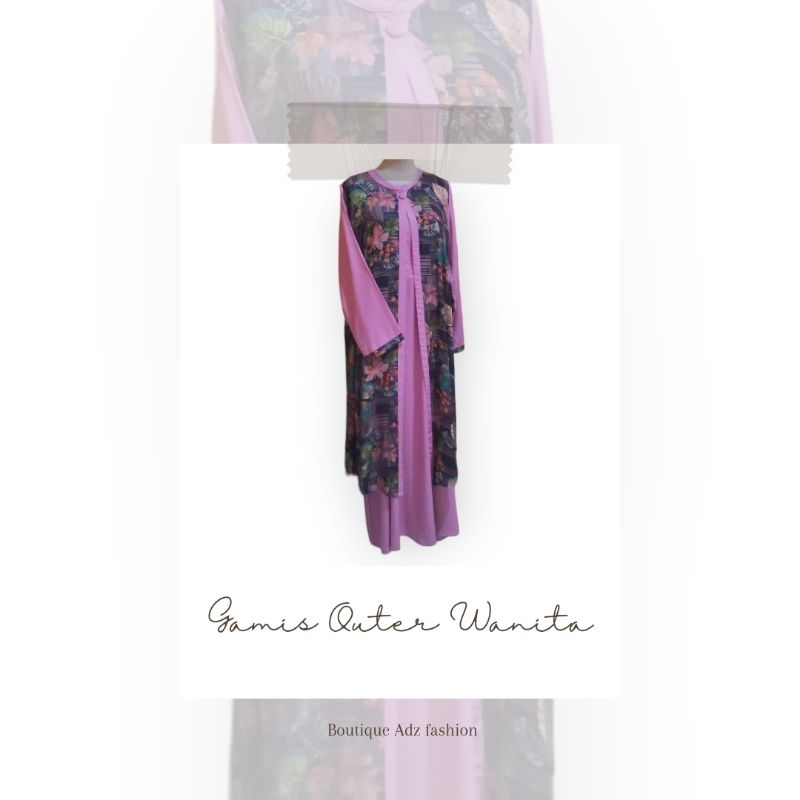 Gamis Outer Wanita Panjang Ootd Fashion Stylish Muslimah