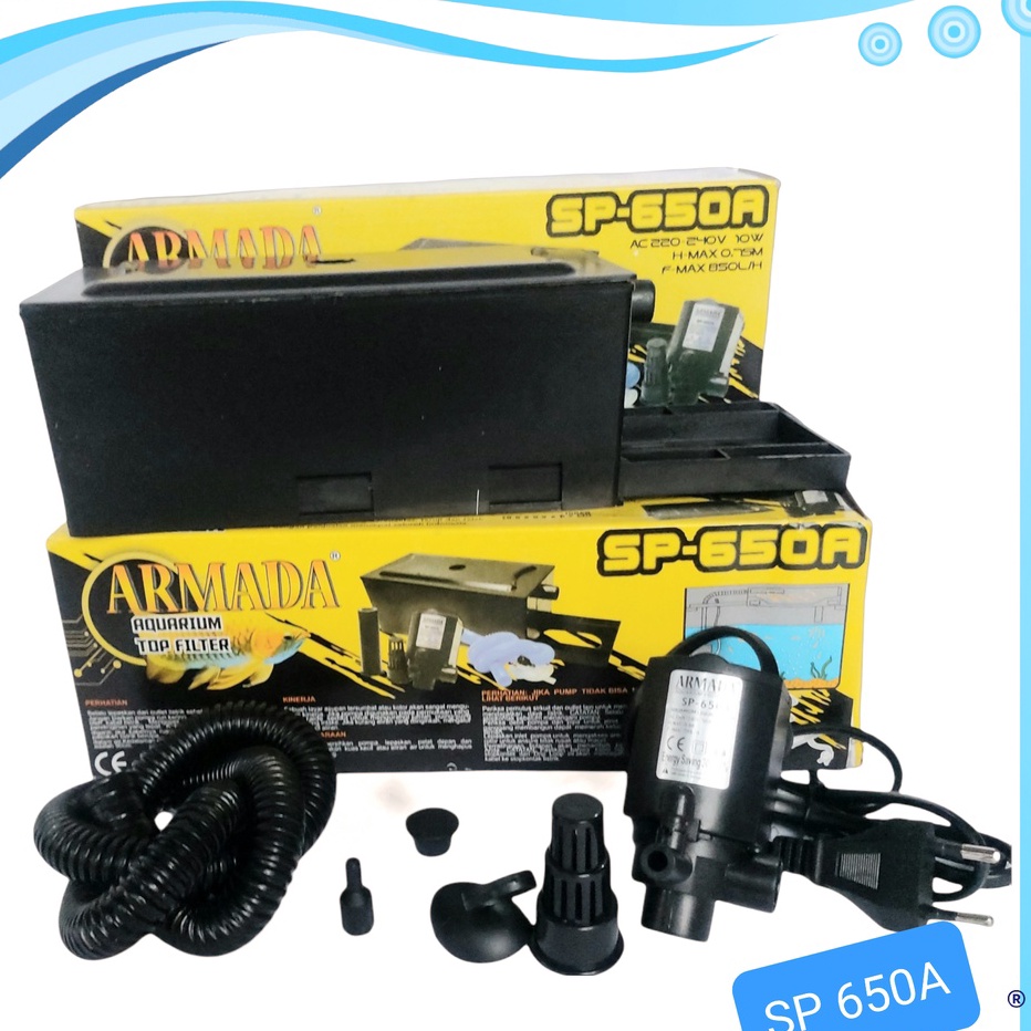 TVSJ3494 Free Ongkir Paket lengkap box filter aquarium full set ARMADA/RECENT 650