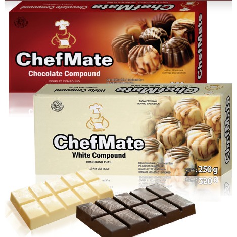 

Coklat Cokelat Chocolate Batang Compound CHEFMATE Compound Dark White 250gr 250 gr gram