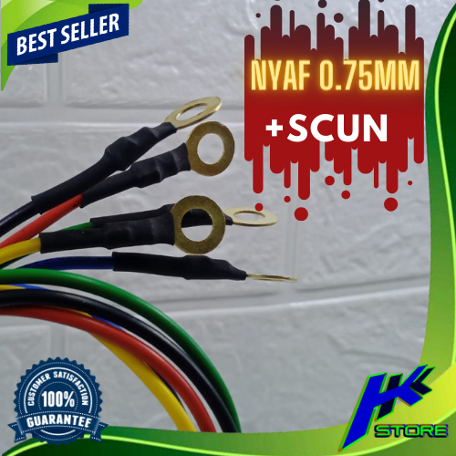 Kabel Grounding NYAF 0.8mm Plus 2 Scun Kabel Negatif Positif Kabel Negatif Kabel Nyaf 0.8mm Plus 2 S