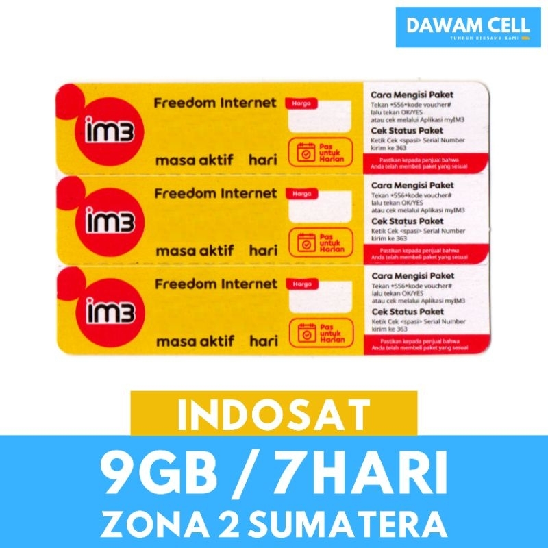 VOUCHER INDOSAT 7GB 7HARI (ORI)