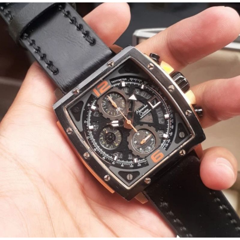 Jam Tangan Pria Alexandre Christie 6376 McRosegold