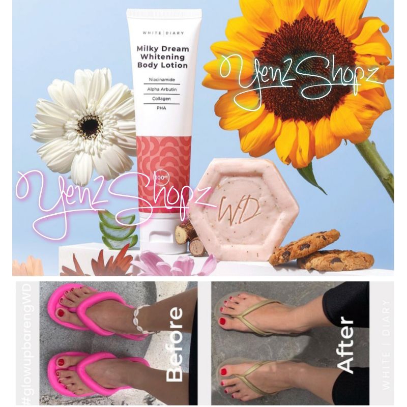WHITE DIARY MILKY BRIGHTENING BODY LOTION PEMUTIH