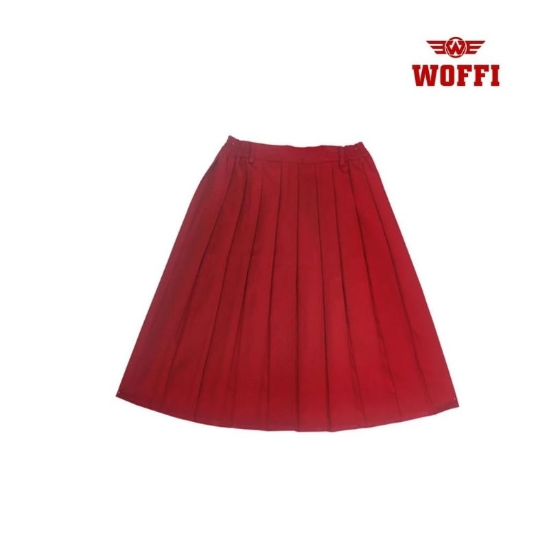 

08 WOFFI ROK PLISIR PENDEK MERAH