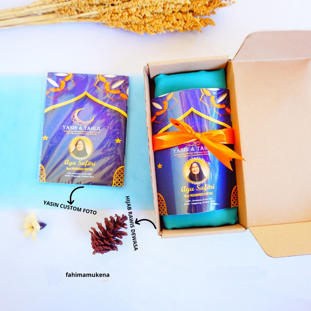 GROSIR SOUVENIR PENGAJIAN TAHLILAN 40 HARI 100 HARI ORANG MENINGGAL - Hijab Yasin Softcover