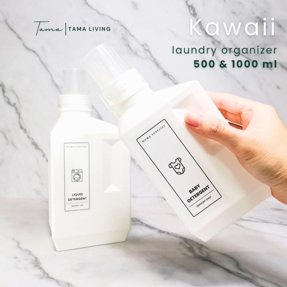 [ART.  W96E] 【TAMA】KAWAII Botol Refill Laundry Organizer Botol Jerigen Sabun Storage Box Kotak Deter