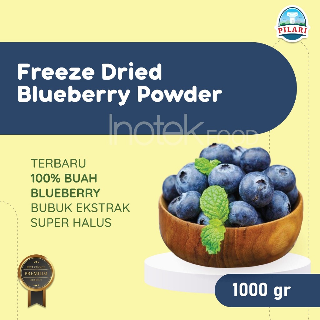 

FREEZE DRIED BLUEBERRY POWDER @1000gr - Bubuk Ekstrak Buah Blueberry Asli