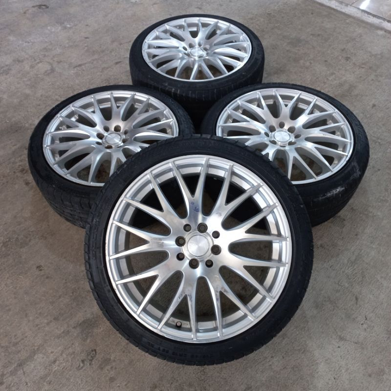 VELG MOBIL BEKAS HSR NIFTY R18X8 PCD 8X100-114.3 ET 40 + BAN 215/40 R18