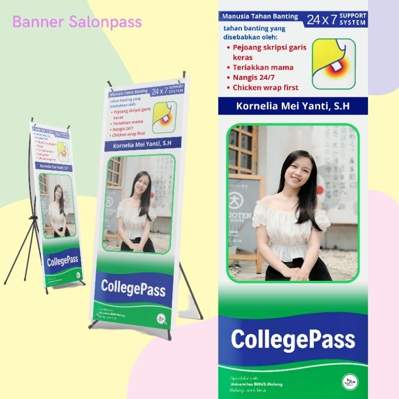 CETAK BANNER WISUDA SALONPLAS [X-BANNER UKURAN 160X60]