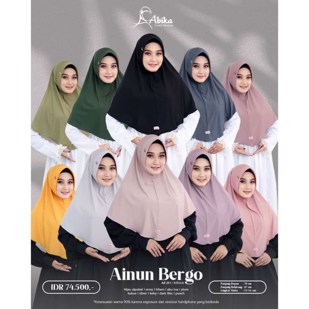 HIJAB BERGO INSTAN DAILY BERGO AINUN BY ABIKA