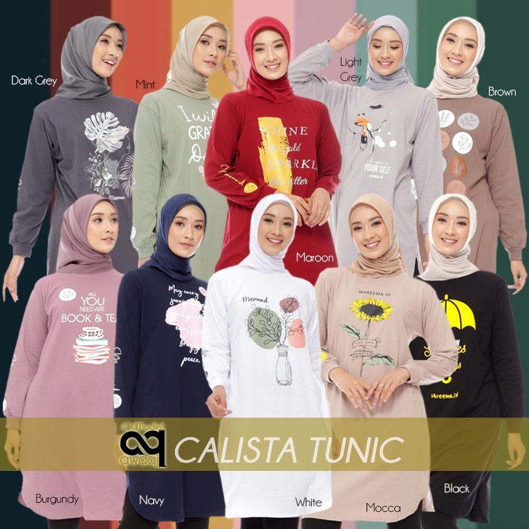ATASAN KAOS TUNIK WANITA CALISTA BY AWAQI