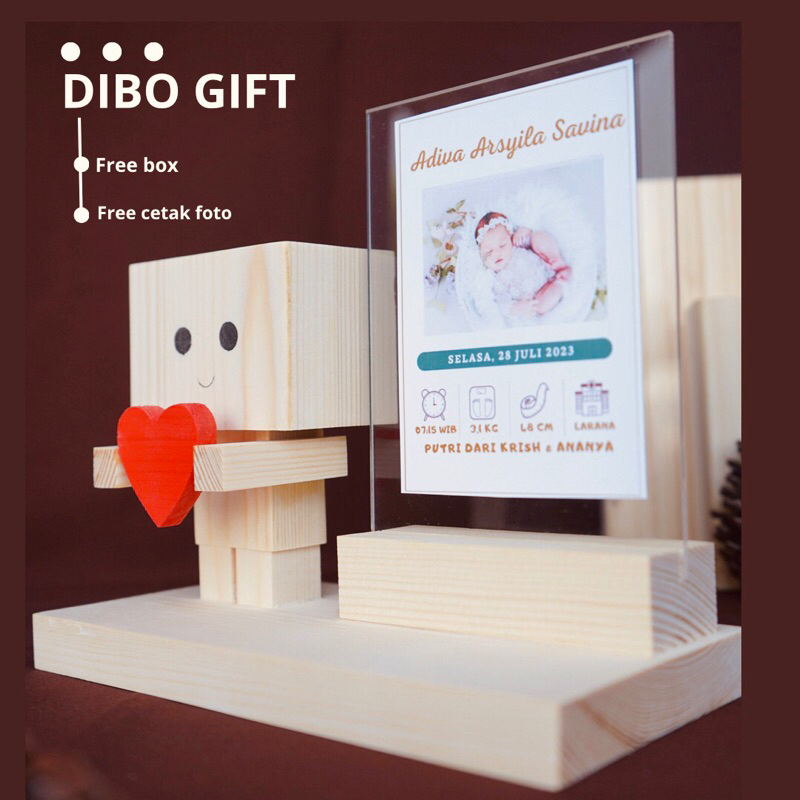 Baby Board, Akrilik Biodata Bayi, Latter Board Papan nama bayi