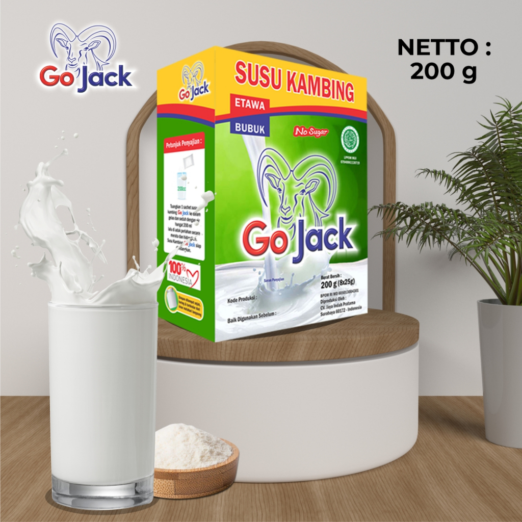 

Susu Kambing Etawa Go Jack 200g (No Sugar) untuk tulang dan send