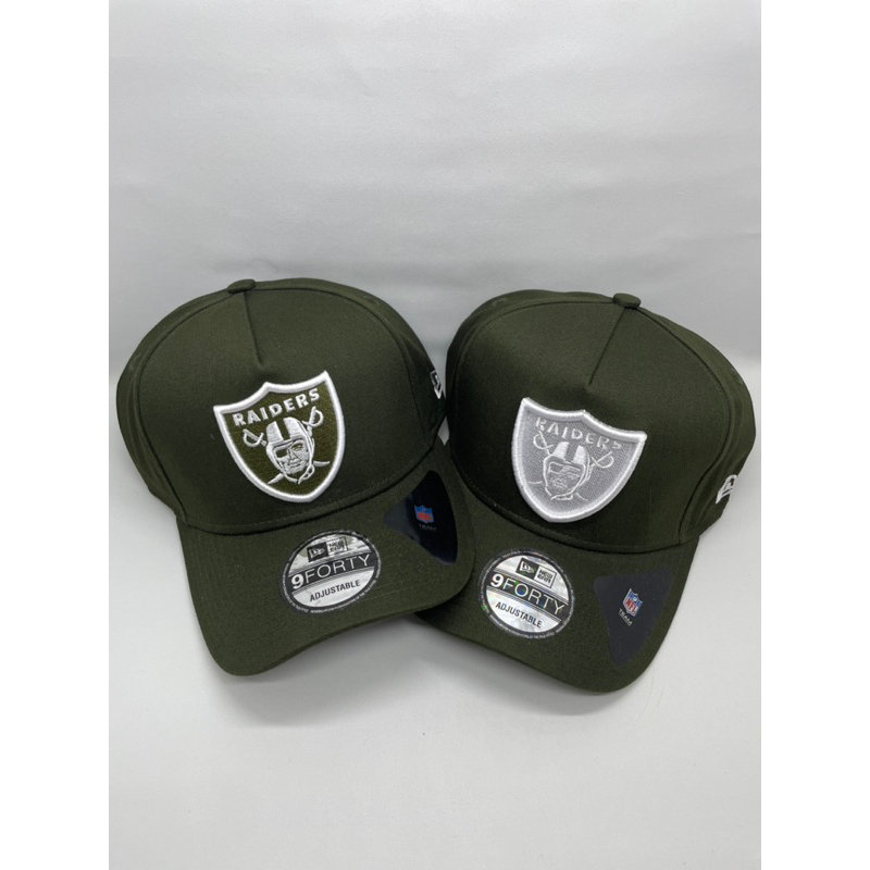 topi baseball raiders army hijau