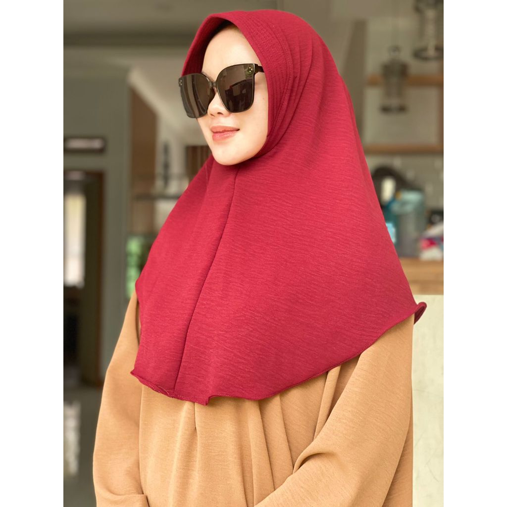 Jilbab Instan Terbaru Crinkle Bergo Hamidah Corla Crinkle Airflow /Bergo Hamidah Pet /Bergo Hamidah 