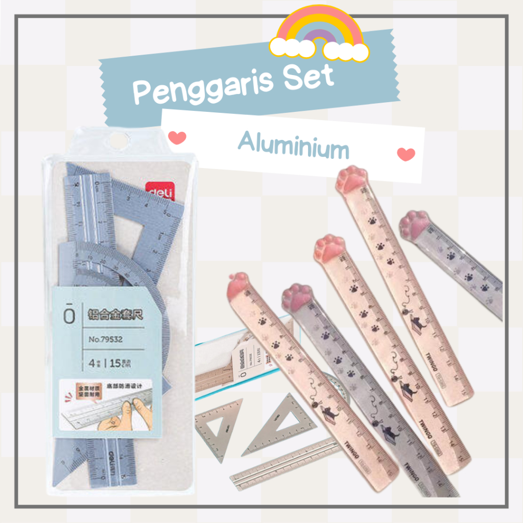 

Penggaris Sekolah Anak Deli Ruller Set Lucu Korea Paw Kaki Kucing Cute Ruller Kiyowo 15cm Penggaris Besi Set