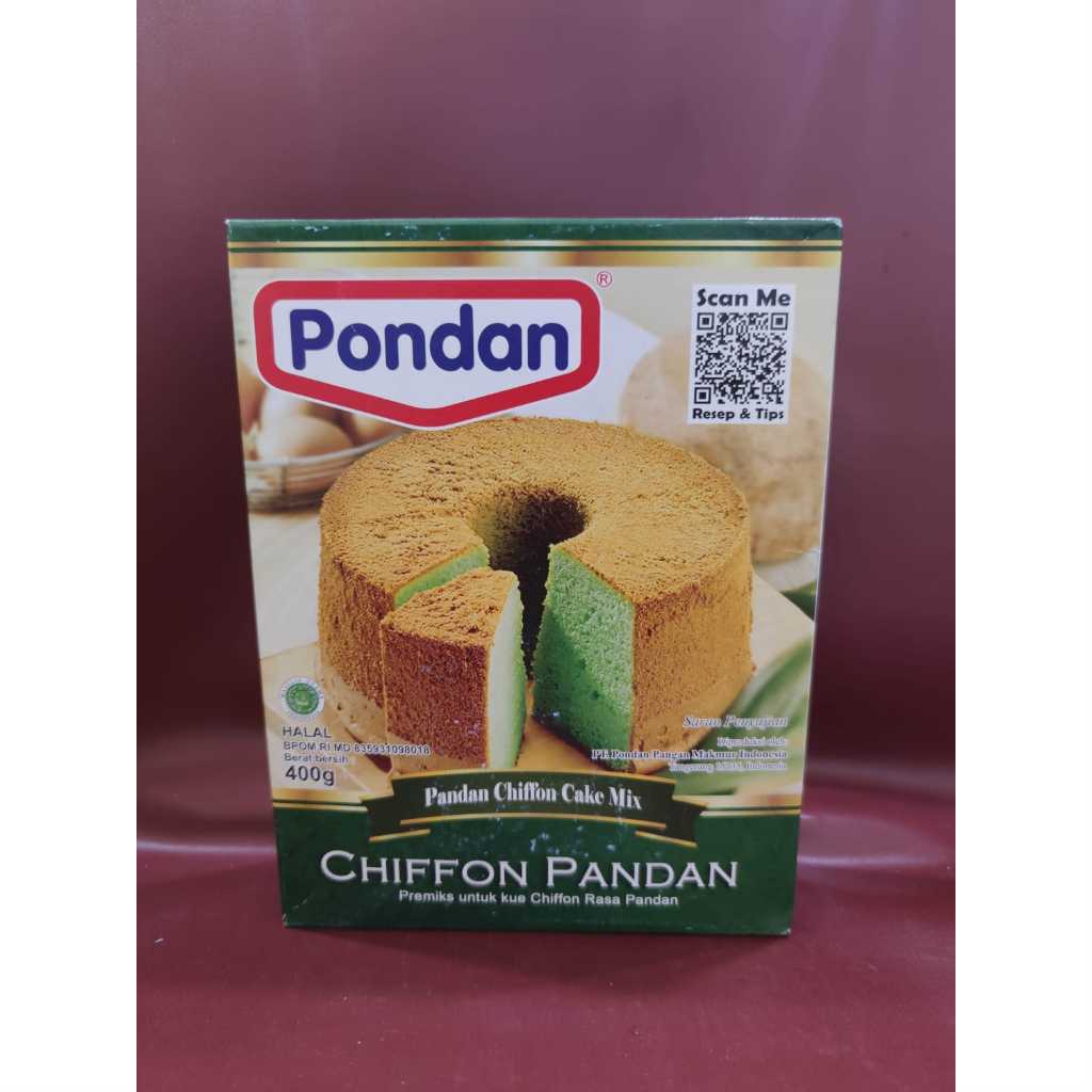 

Pondan Chiffon Pandan 400g - Tepung Premiks Kue Chiffon Rasa Pandan Pondan