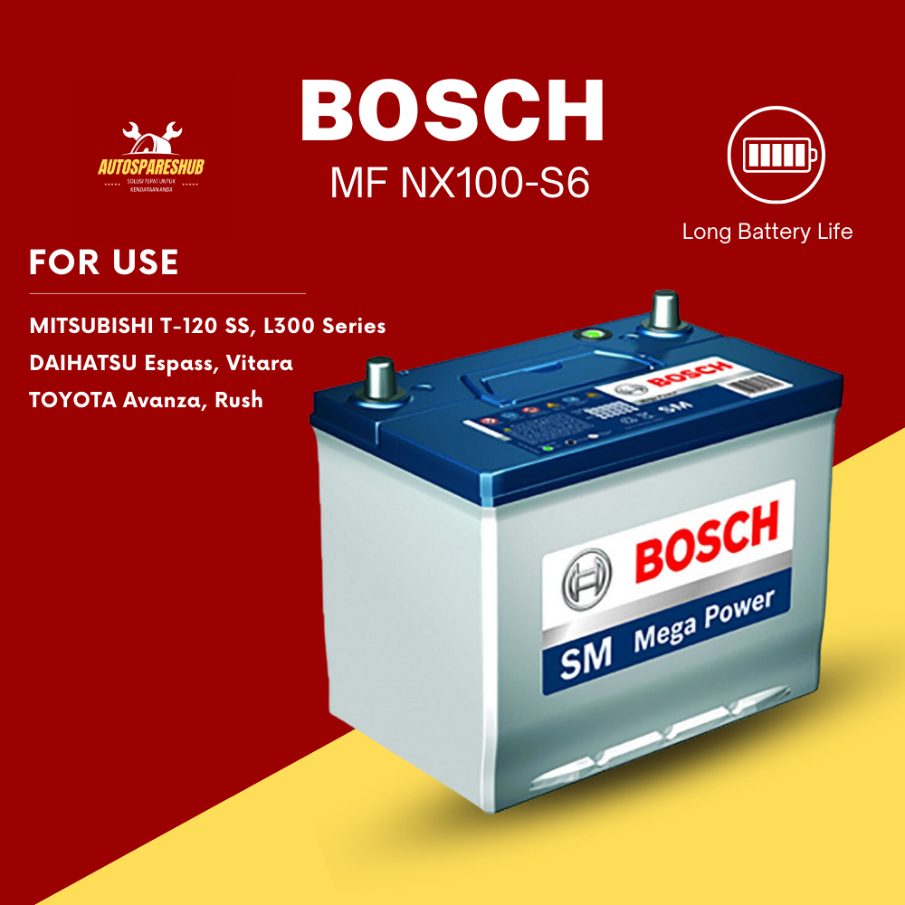 aki mobil kering BOSCH NX100-S6 55B24R Mazda TOYOTA Avanza Rush