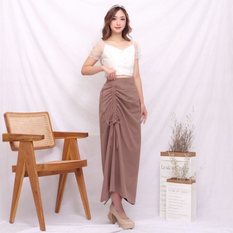 Rok Panjang Wanita Serut Samping