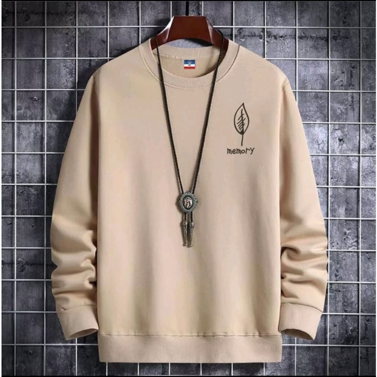 Promo Sweater Keren Kaos Pria Distro Memory Sweatshirt Cowok Trendy Crewneck Sweter Remaja Dewasa