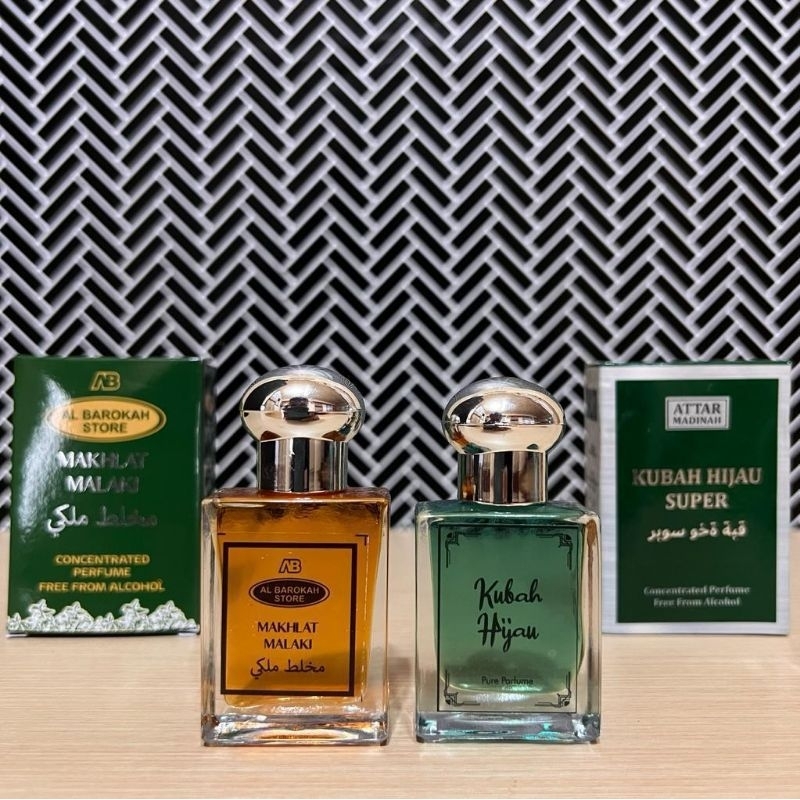 PARFUME AL HARAMAIN MADINAH/ MUKHALAT/ KASTURI MUSK/ QUBAH HIJAU/ MIZYAN/ AMER OUD/ AL KHANJAR 20 ML