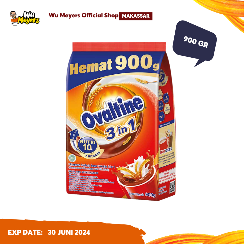 

Ovaltine 3in1 P10 900g Susu Bubuk Coklat - Wu Meyers Makassar