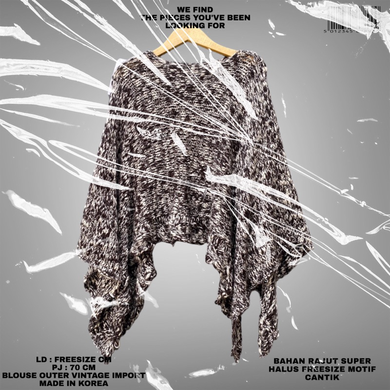 Oversize top/rajut oversize/batwing rajut/korean style/korean rajut/rajut import/rajut korean/vintag