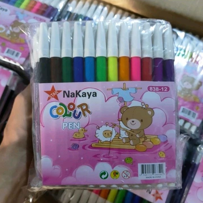 

Spidol Warna 1 Set Lengkap Murah NAKAYA 838- 12 Warna Gambar Lukis