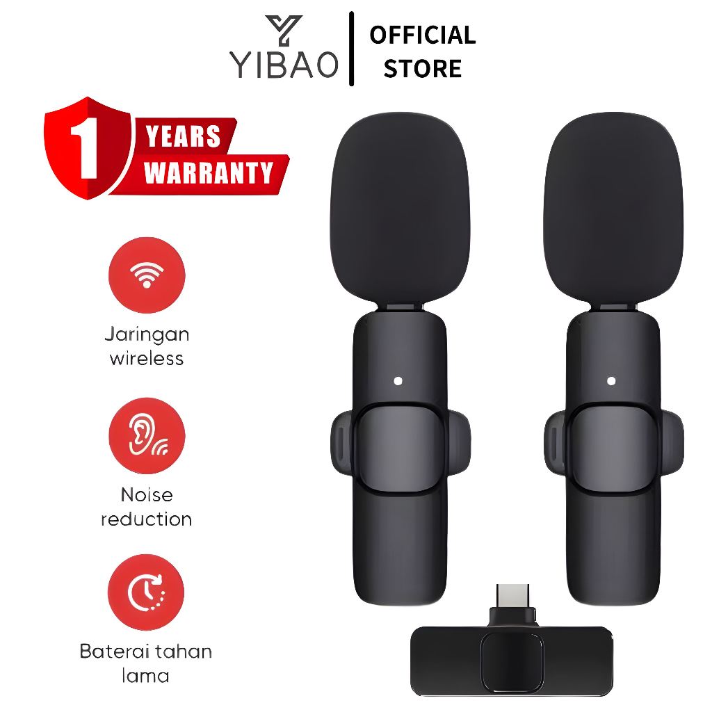 YIBAO Wireless Mikrofon dengan Clip on Wireless microphone Mikrofon